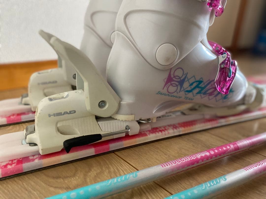 ス*）様 HEAD JOY 127cmジュニア スキー 4点セット ブーツサイズ