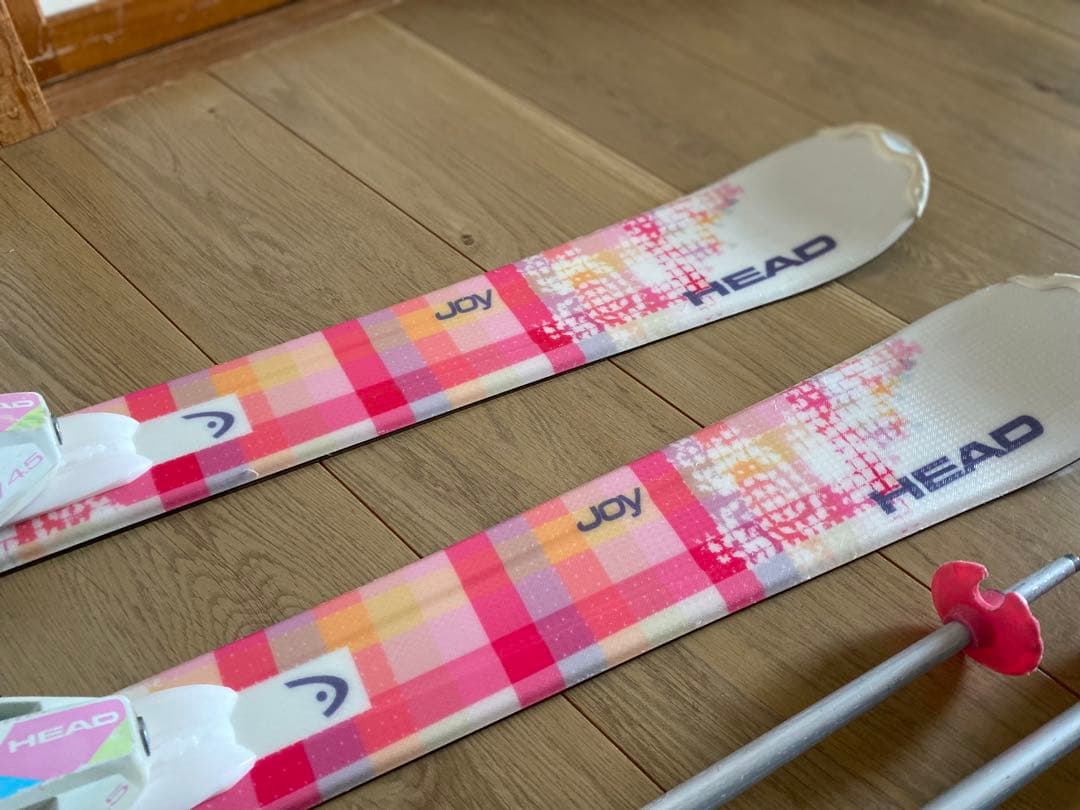 ス*）様 HEAD JOY 127cmジュニア スキー 4点セット ブーツサイズ