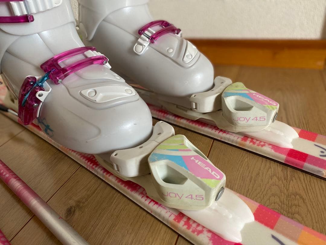 ス*）様 HEAD JOY 127cmジュニア スキー 4点セット ブーツサイズ