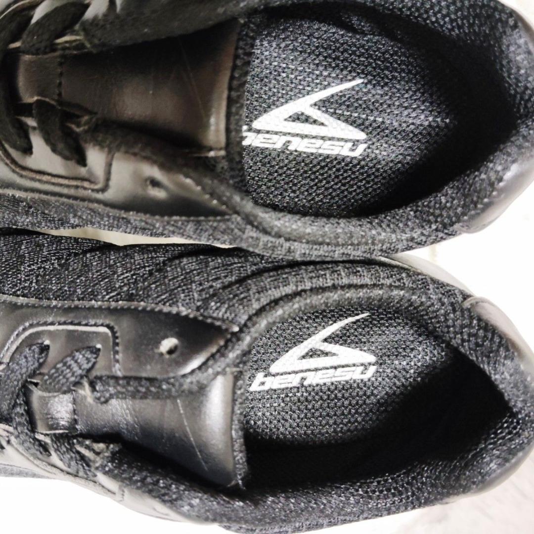 未使用級！ベネシュ BENESU レースアップ オールブラック 最終価格 23㎝