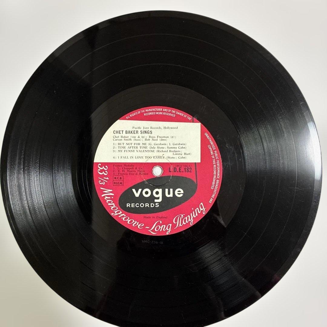 チェットベイカー 名盤 レコード チェットベイカーシングス UK盤