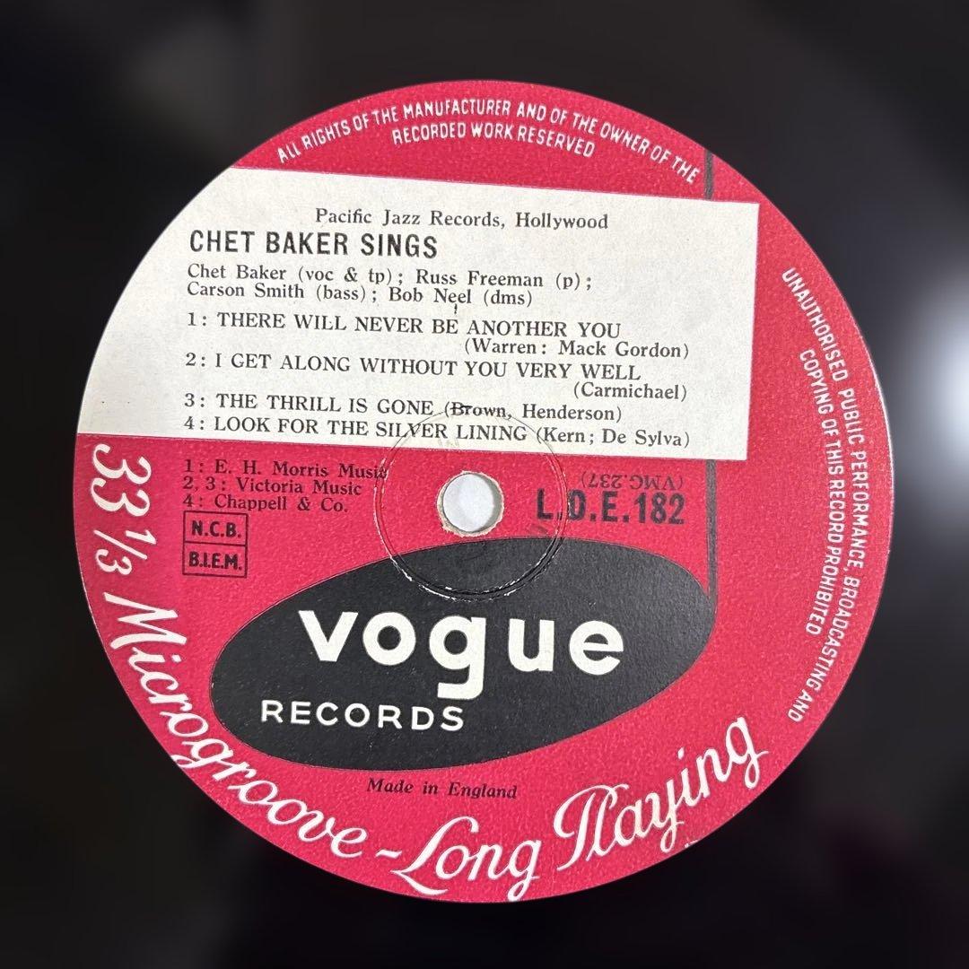 チェットベイカー 名盤 レコード チェットベイカーシングス UK盤
