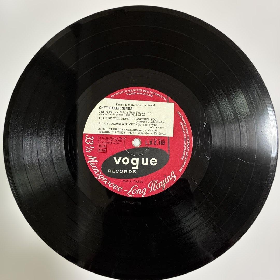 チェットベイカー 名盤 レコード チェットベイカーシングス UK盤