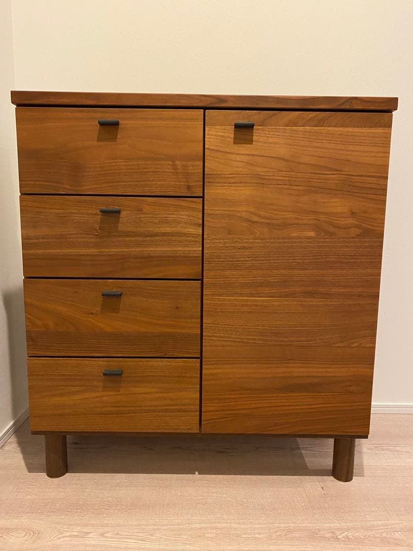 ISSEIKI CRAULチェスト 収納 幅80 ウォルナット リビング収納