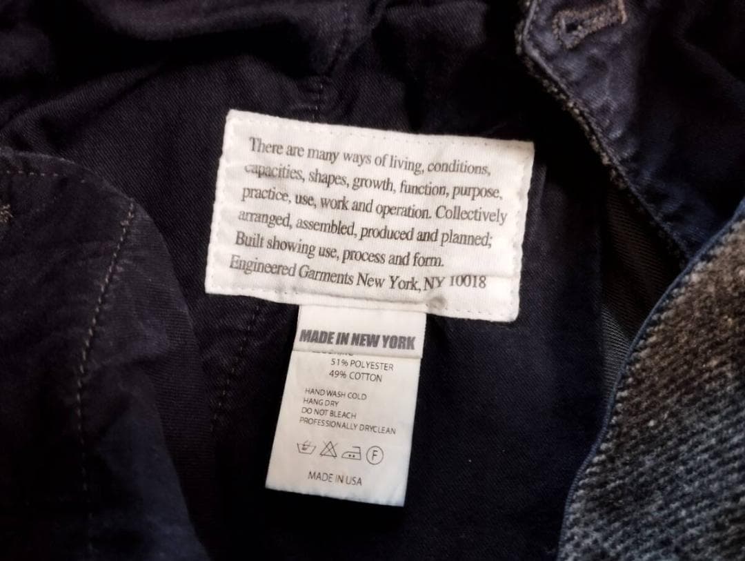 エンジニアードガーメンツ 　USA製シンチバックツイードパンツ　ネペンテス