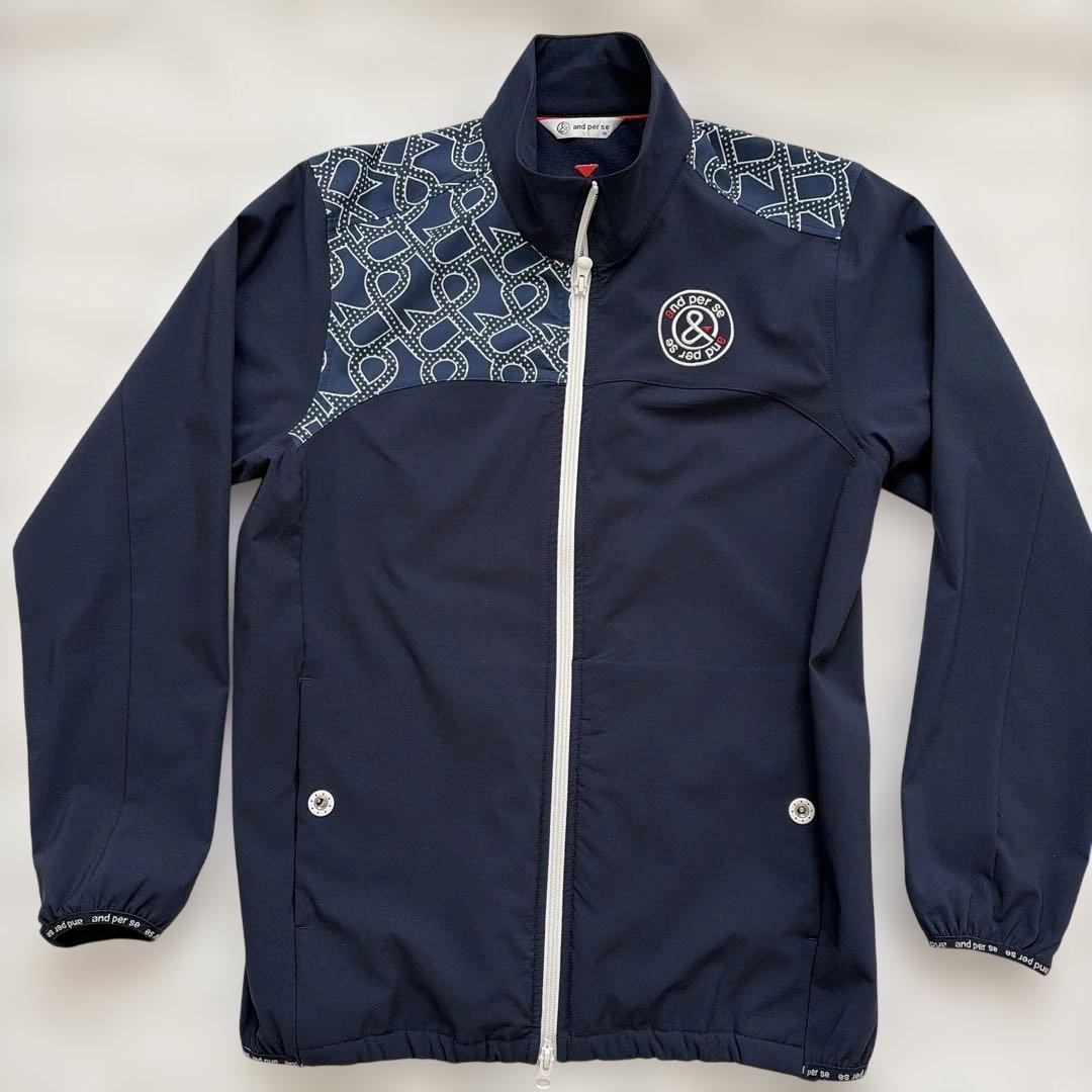 and per se ネイビー スポーツジャケット