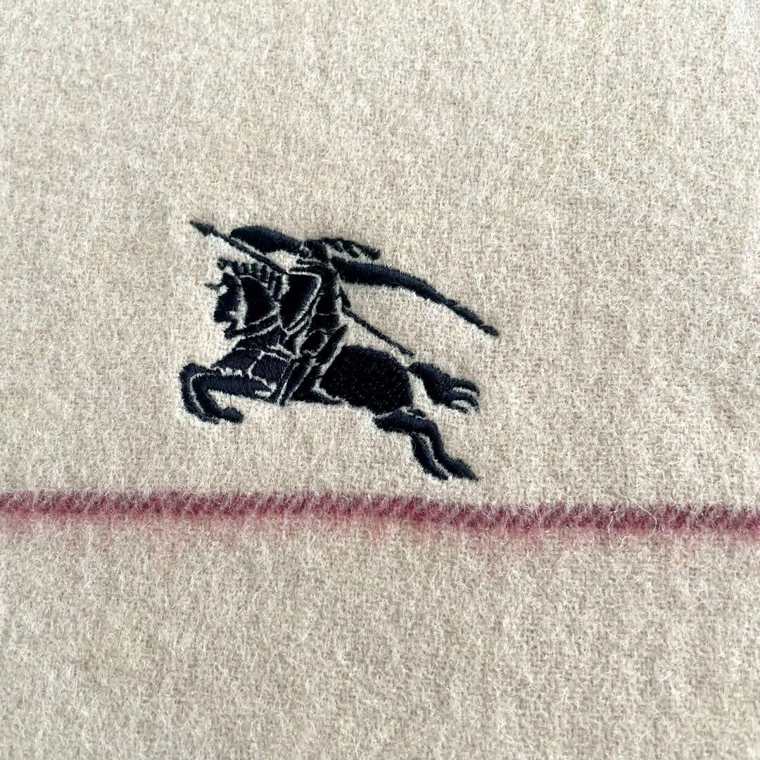 BURBERRY ウールひざ掛け チェック柄 ラムウール 日本製