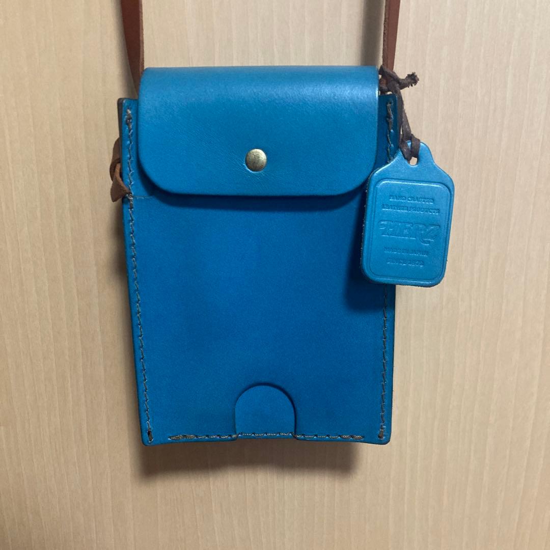 Herz セルリアンブルー サポーネポシェット　ショルダーバッグ