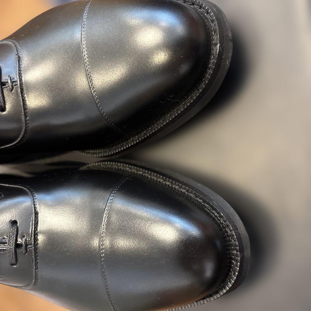 三陽山長　防水　友二郎　ストレートチップ ブラック　7.5（25.5）