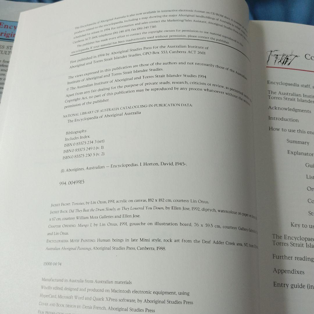 洋書 The Encyclopedia of Aboriginal Australia