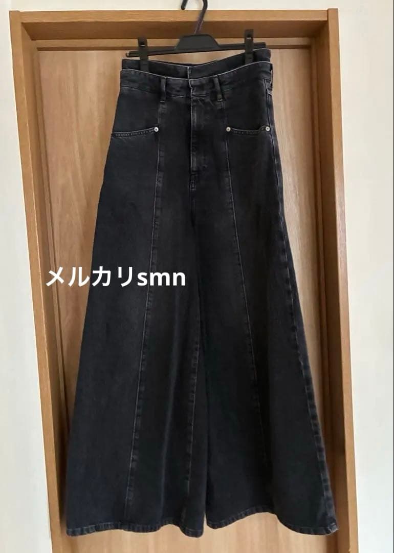 FRAY I.D ダブルベルトセンターラインデニム　1 ブラック