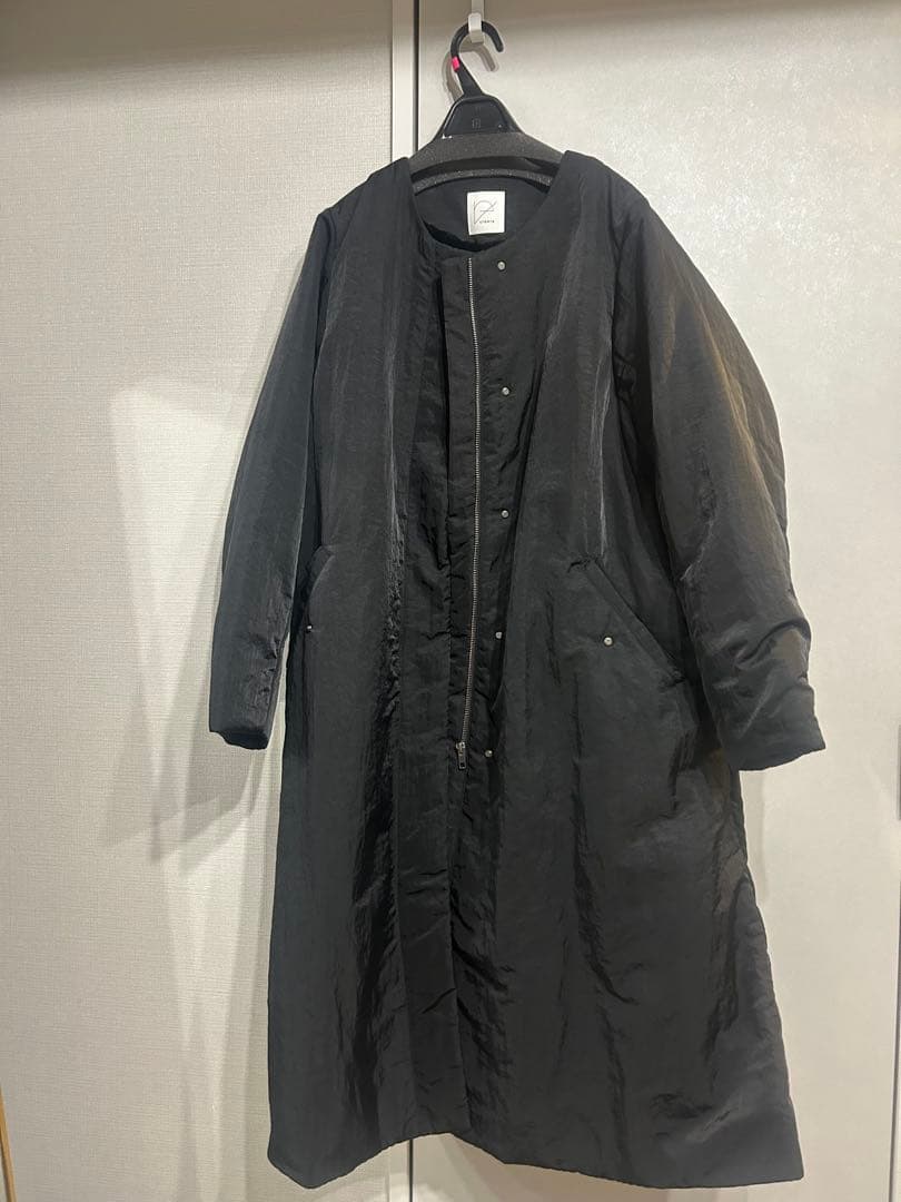 2wayノーカラーパファーコート クルーレ