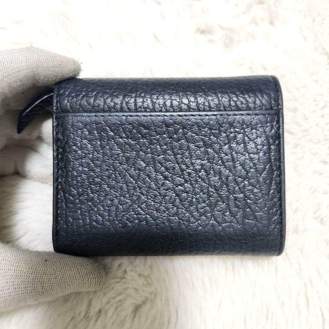 ✨極美品　正規品✨マルジェラ　三つ折り　カレンダー　4ステッチ　ブラック　レザー