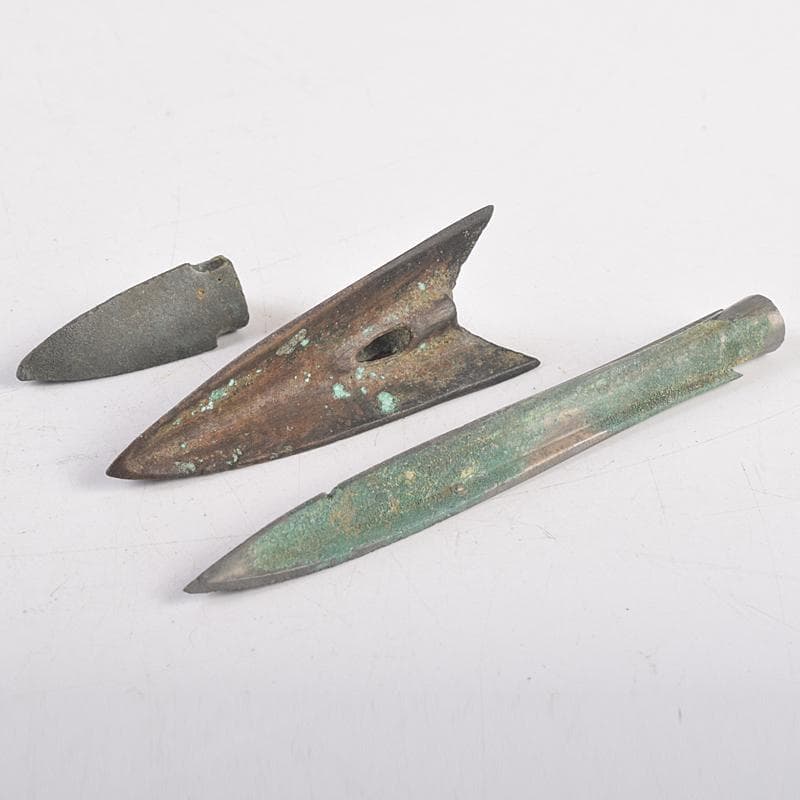 なみなみ　中国　古銅青銅　鏃　矢尻　8点まとめて　D　8894