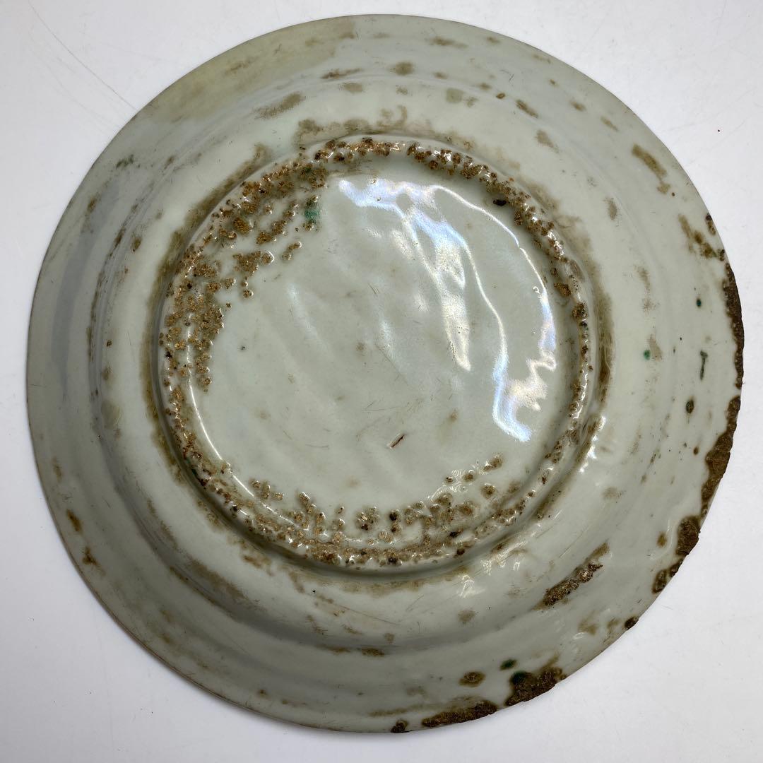 中国明時代 呉州赤絵皿 w18cm 東キ7-1213④ タカト