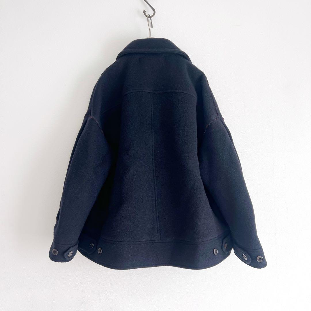 【定価42900円】ZUCCa リバーウールコート ライダース