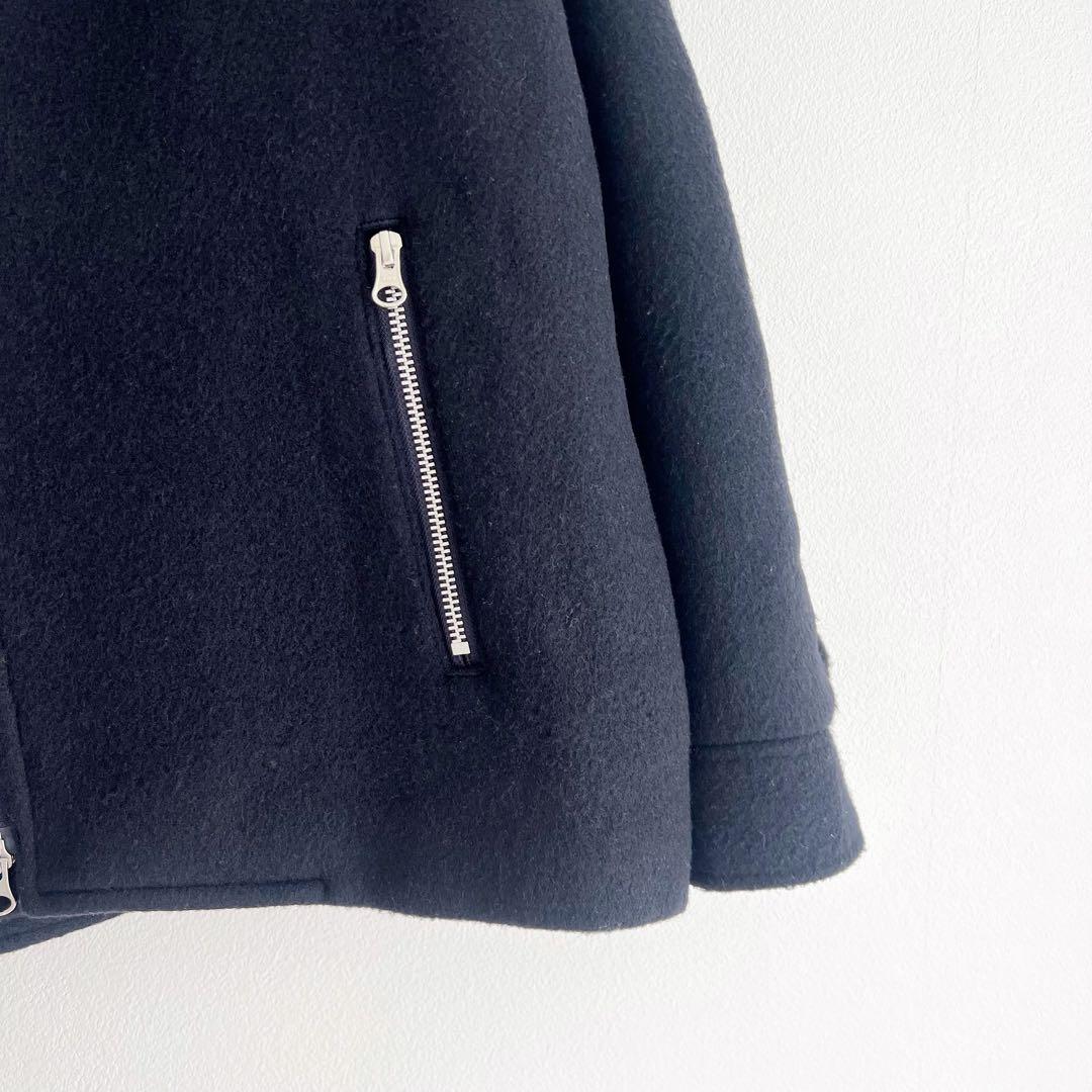 【定価42900円】ZUCCa リバーウールコート ライダース