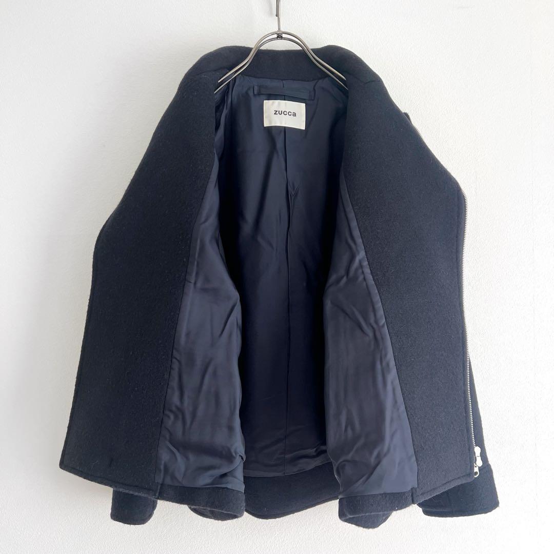 【定価42900円】ZUCCa リバーウールコート ライダース