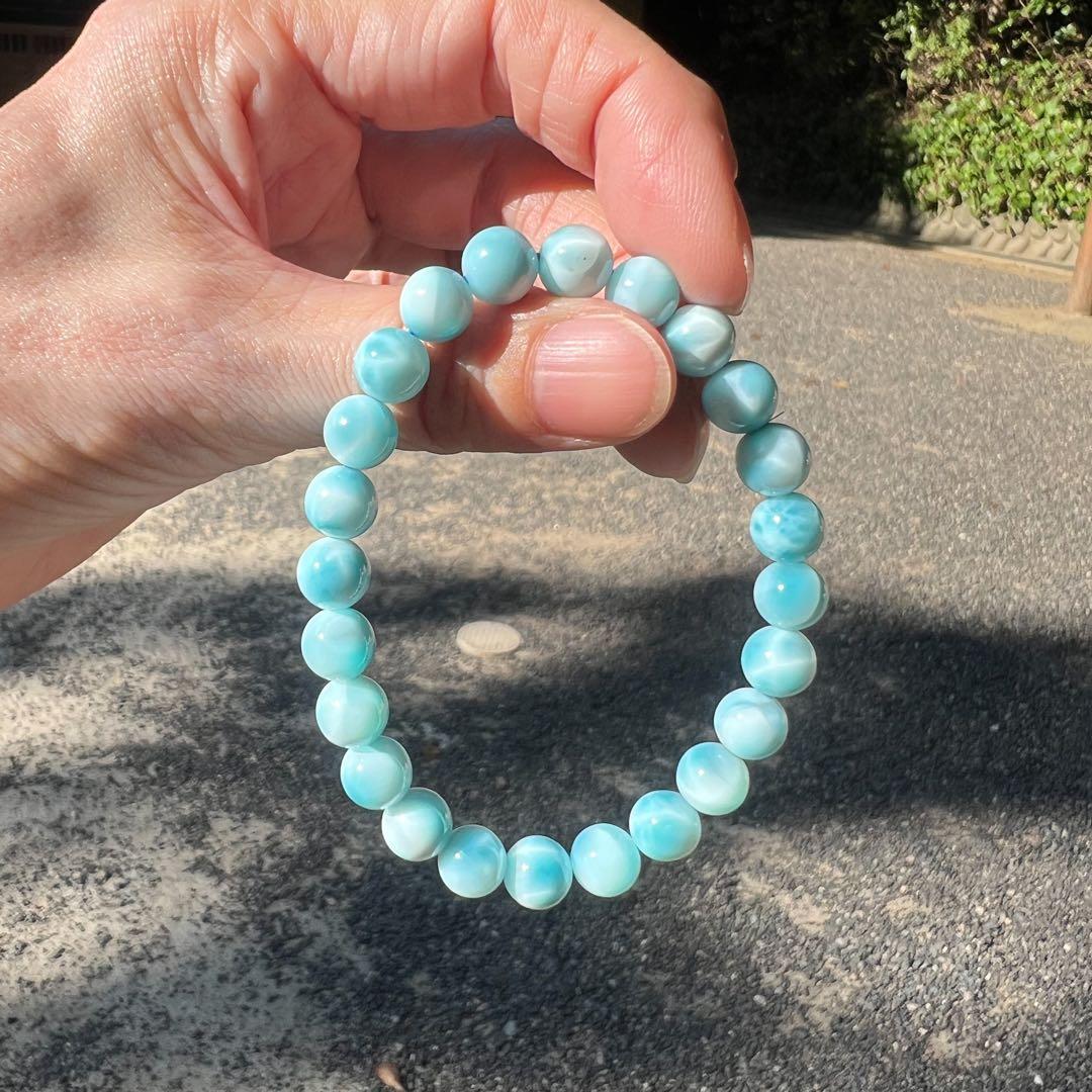 【高品質・現品のみ】ラリマー7.5ミリ内径15センチ