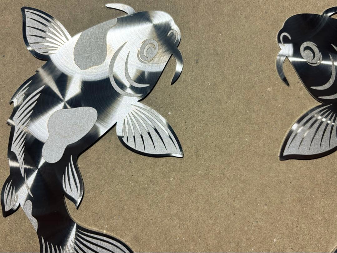 デコトラ　ステンレスプレート　鯉 ウロコ 左右　(大サイズ)