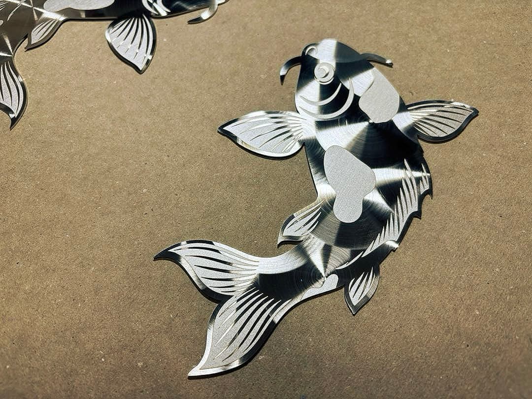 デコトラ　ステンレスプレート　鯉 ウロコ 左右　(大サイズ)