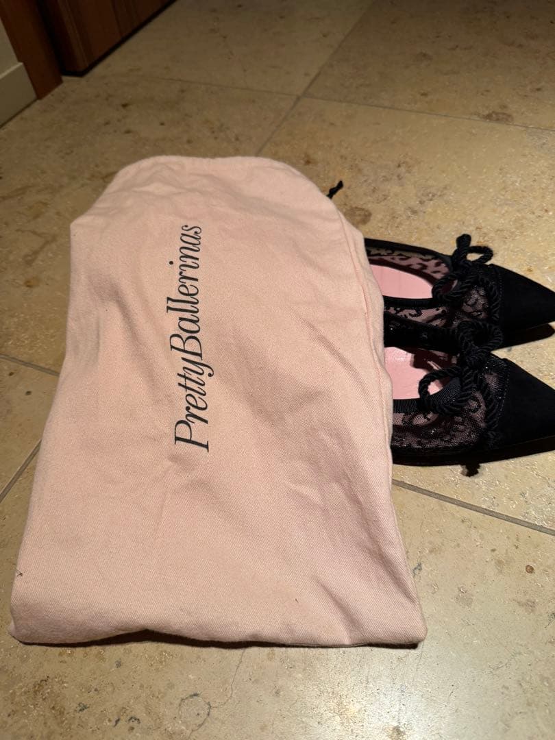 『美品』プリティバレリーナ　バレエシューズ　レオパードブラック　37.5