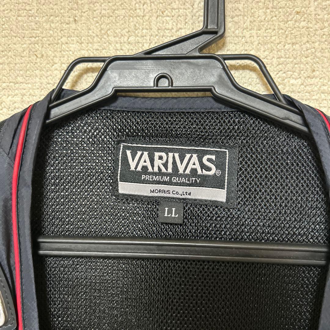 VARIVAS フィッシングベスト LL 黒/赤