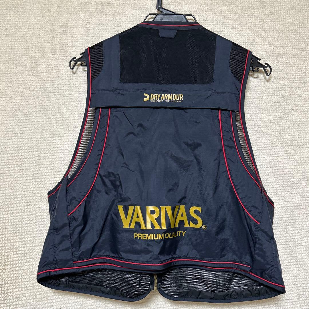 VARIVAS フィッシングベスト LL 黒/赤