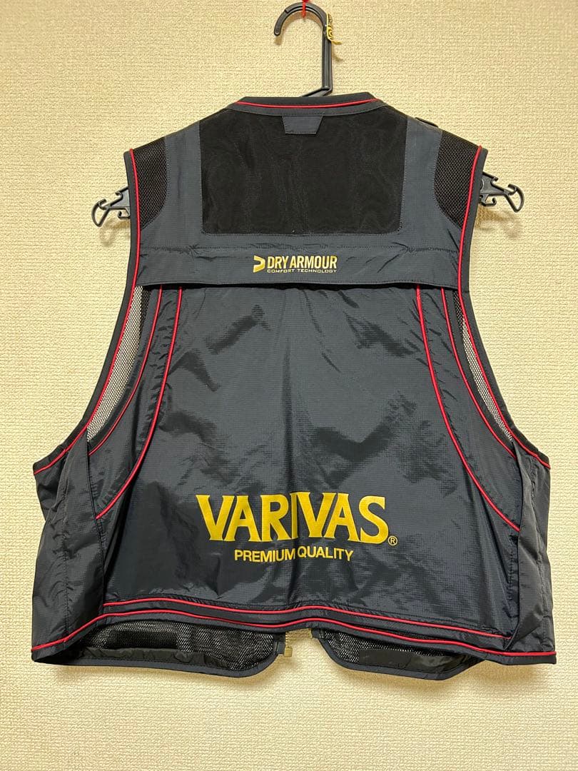 VARIVAS フィッシングベスト LL 黒/赤