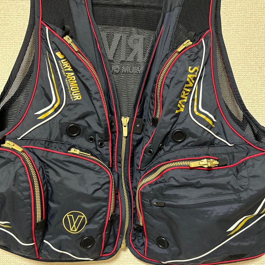 VARIVAS フィッシングベスト LL 黒/赤