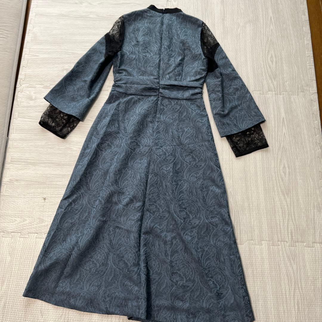 専用　United Tokyo ペイズリージャガードワンピース ブルー