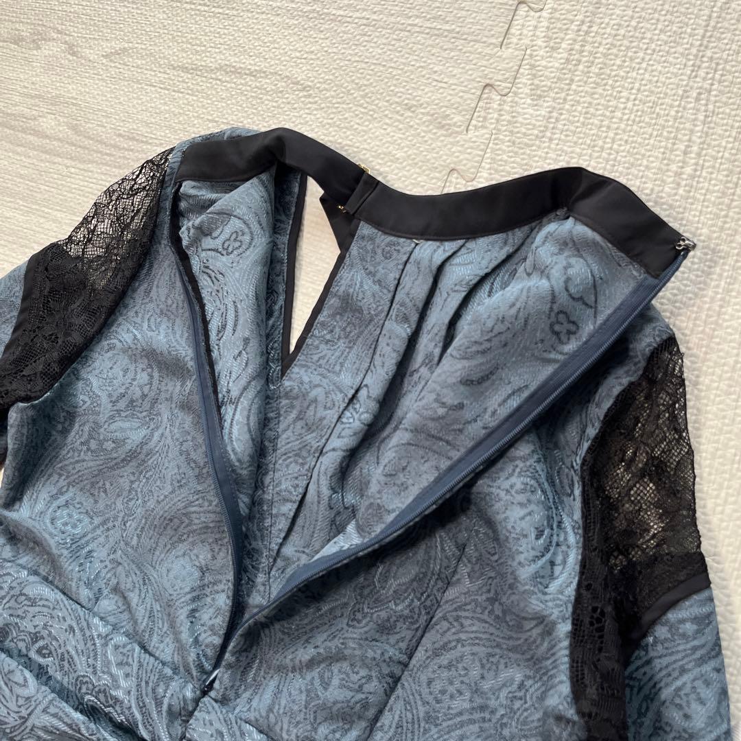 専用　United Tokyo ペイズリージャガードワンピース ブルー