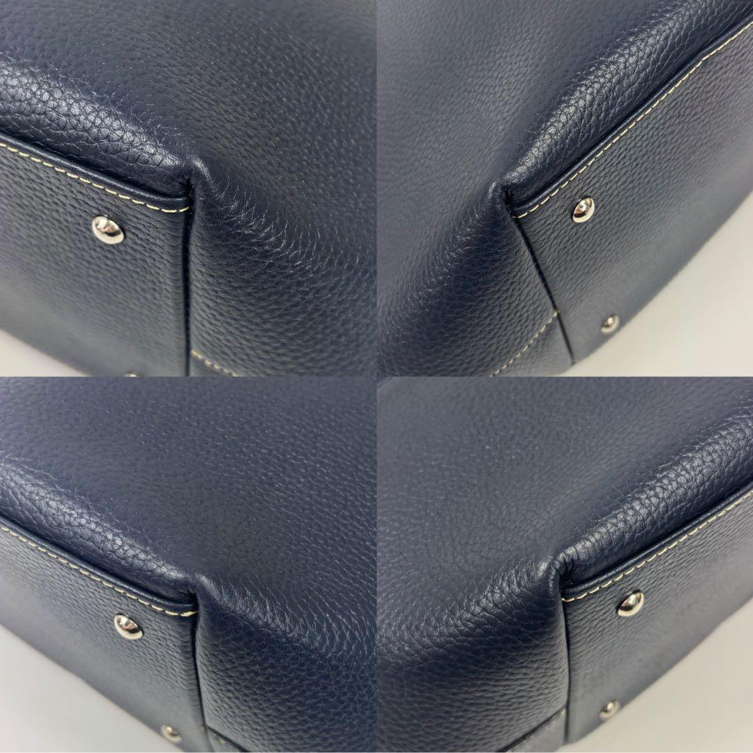 キタムラ 2WAY ネイビー ショルダーバッグ ハンドバッグ