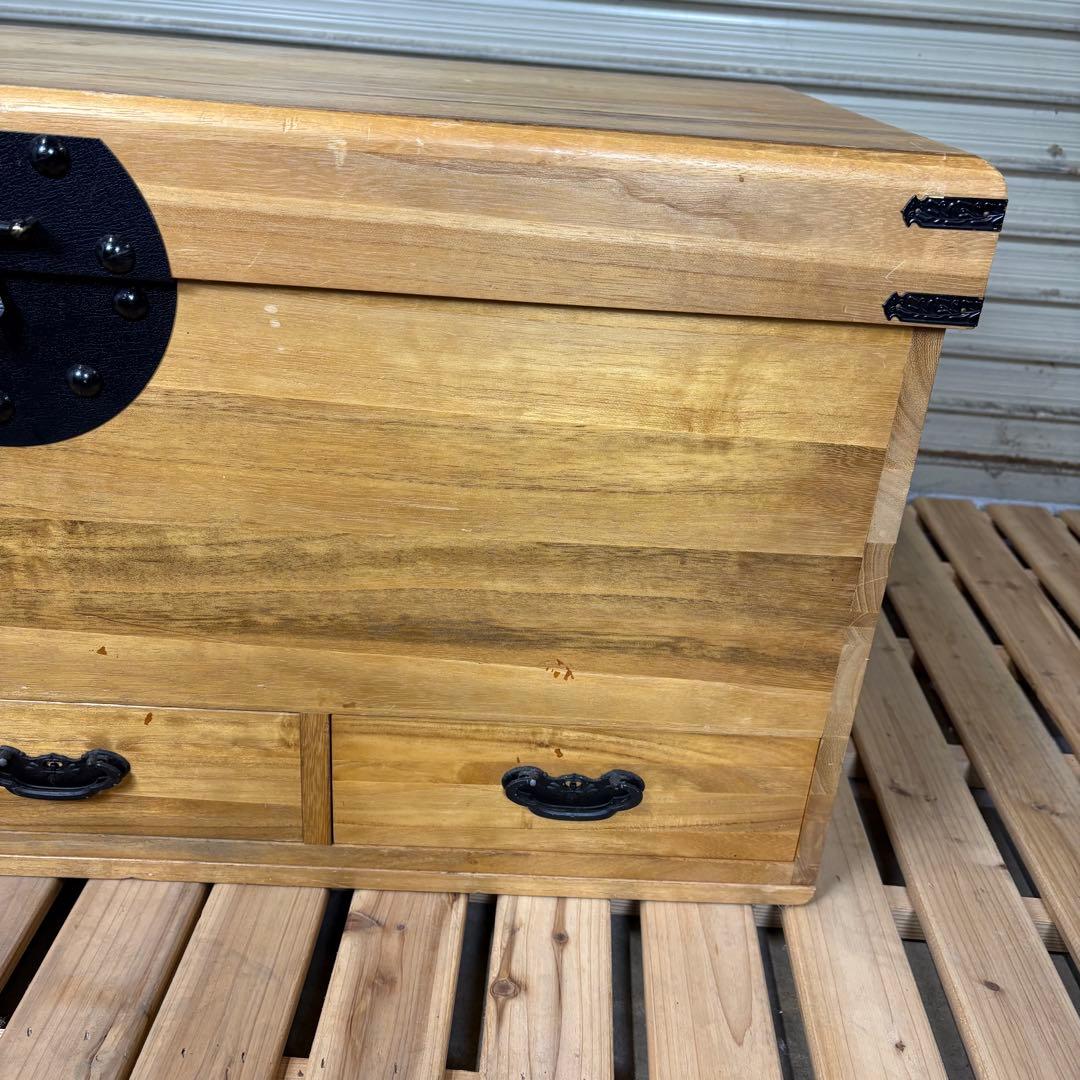 【送料込】昭和レトロ　収納箱　着物収納ケース　木製　ヴィンテージ　レトロ家具