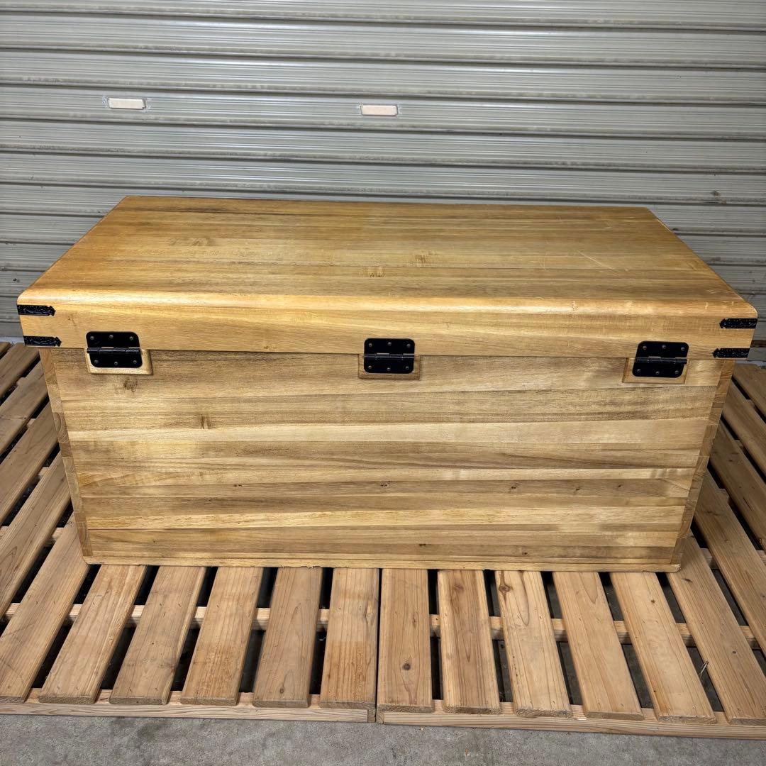 【送料込】昭和レトロ　収納箱　着物収納ケース　木製　ヴィンテージ　レトロ家具