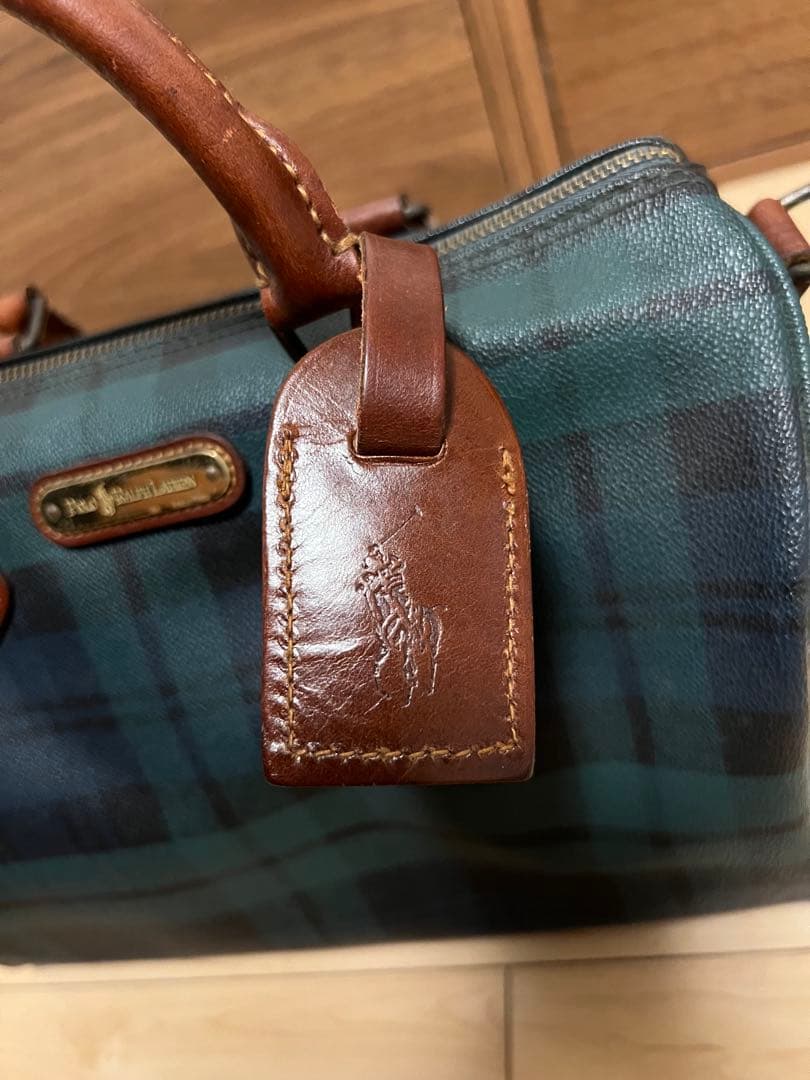 Ralph Lauren チェック柄 ミニボストンバッグ ポーチセット