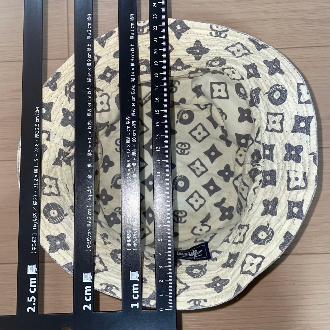 oldstussy バケットハット モノグラム柄 リバーシブル