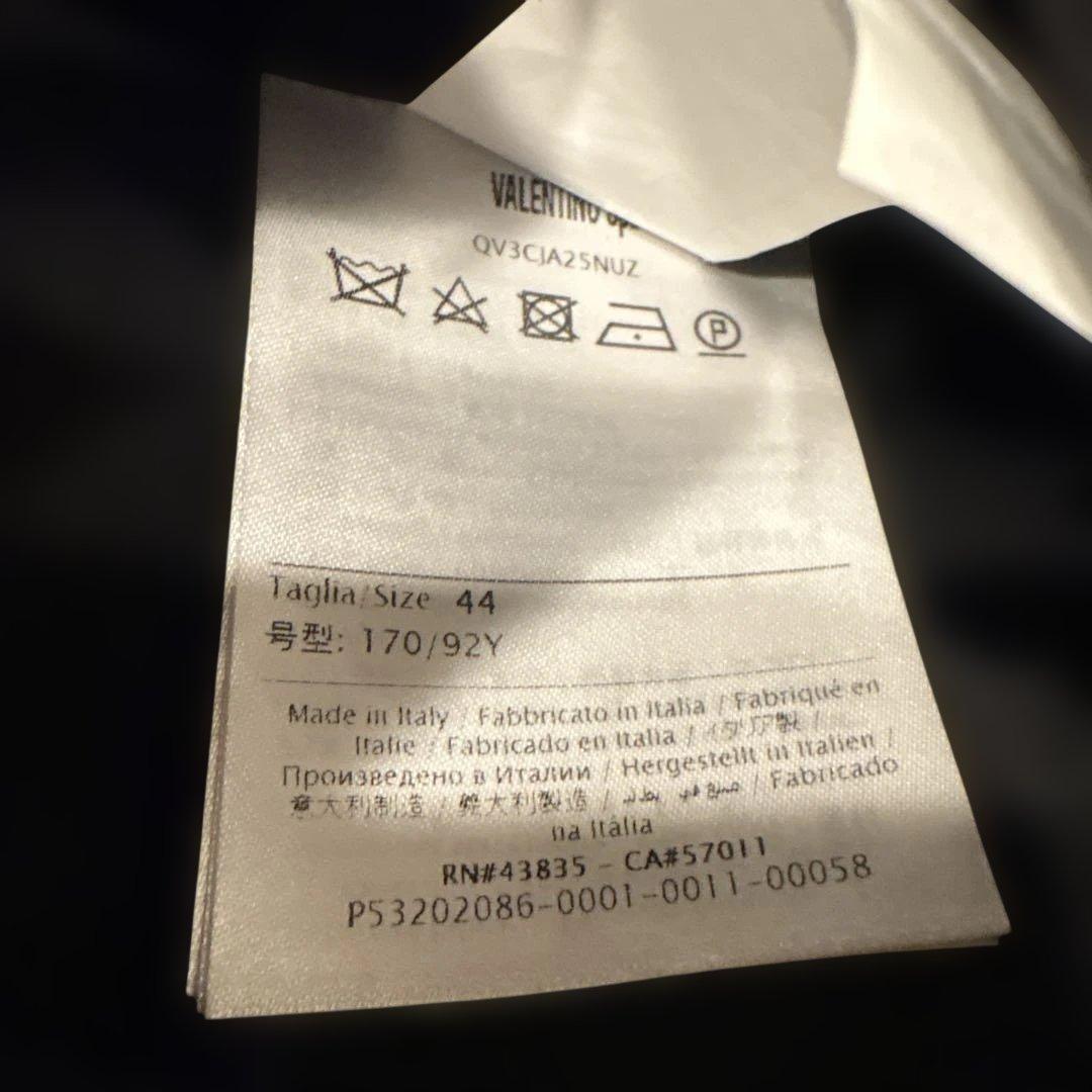 VALENTINOヴァレンティノ　pコート　ピーコート　スタッズ　レザー襟