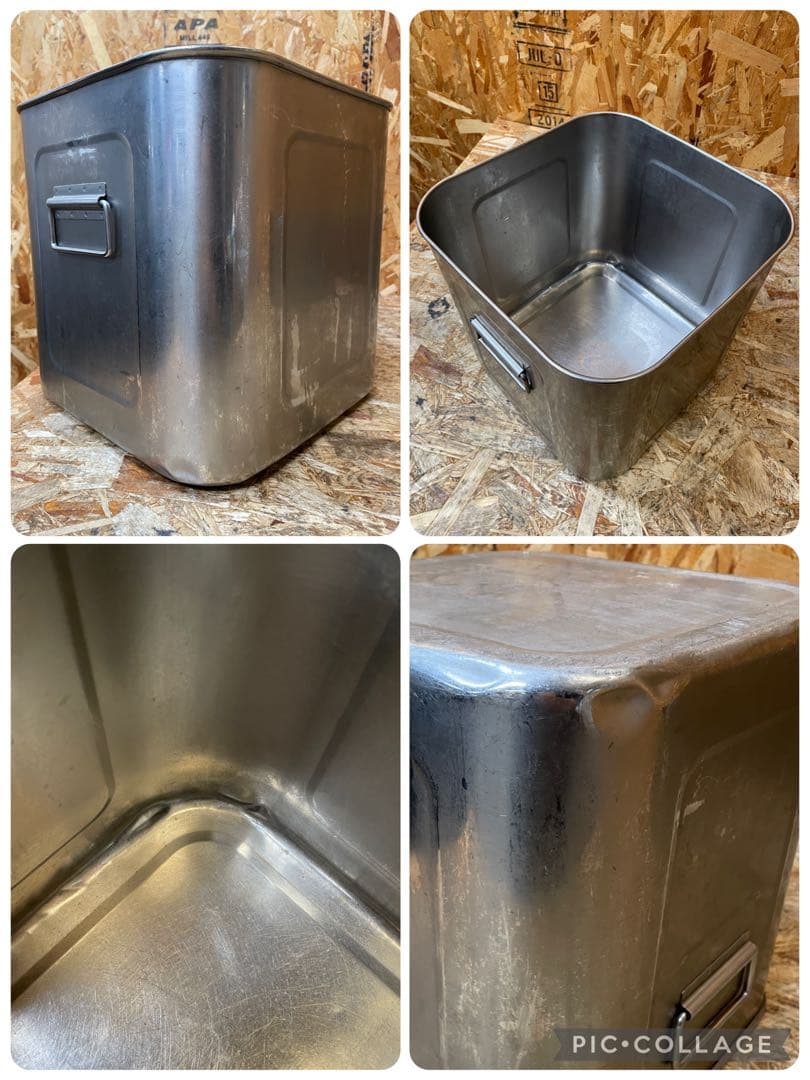 C(7587) ユキワ 深型 角キッチンポット 5個 ステンレス 業務用 厨房用