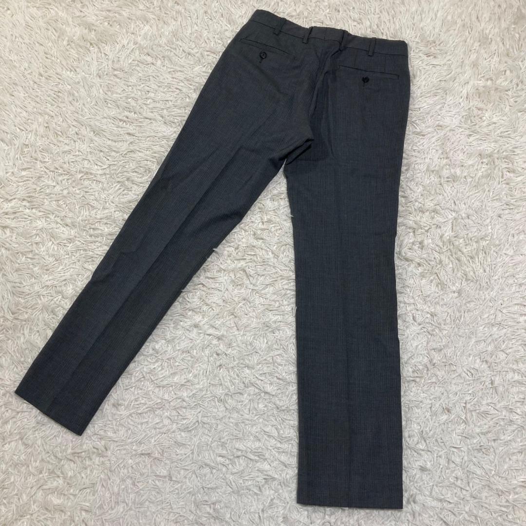 13272✨プラダ スーツ セットアップ ウール100% グレーストライプ 44