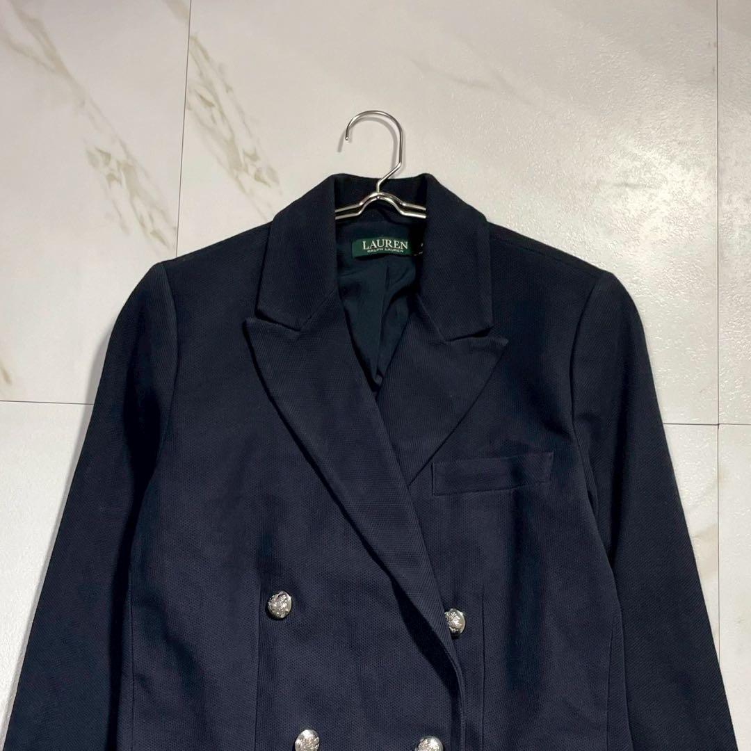 サイズ6✨ローレンラルフローレン 紺ブレ テーラードジャケット ダブル 銀ボタン