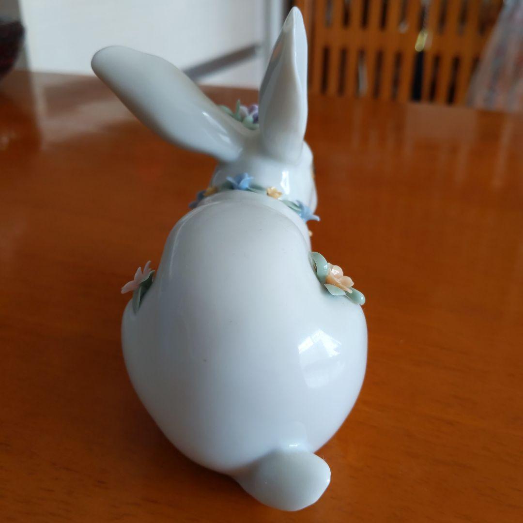 ⬜*︎様 Lladro ウサギのポーセリン置物 約10cm