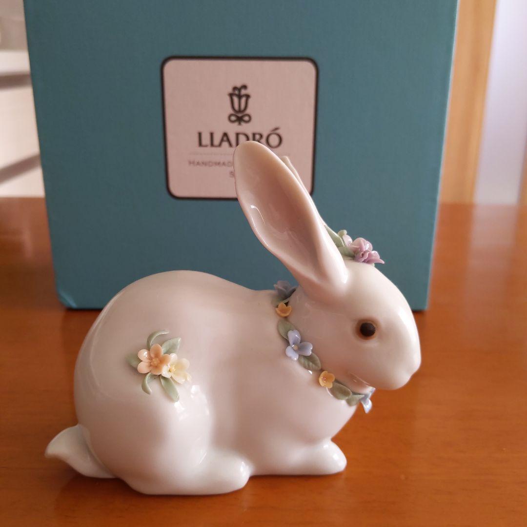 ⬜*︎様 Lladro ウサギのポーセリン置物 約10cm