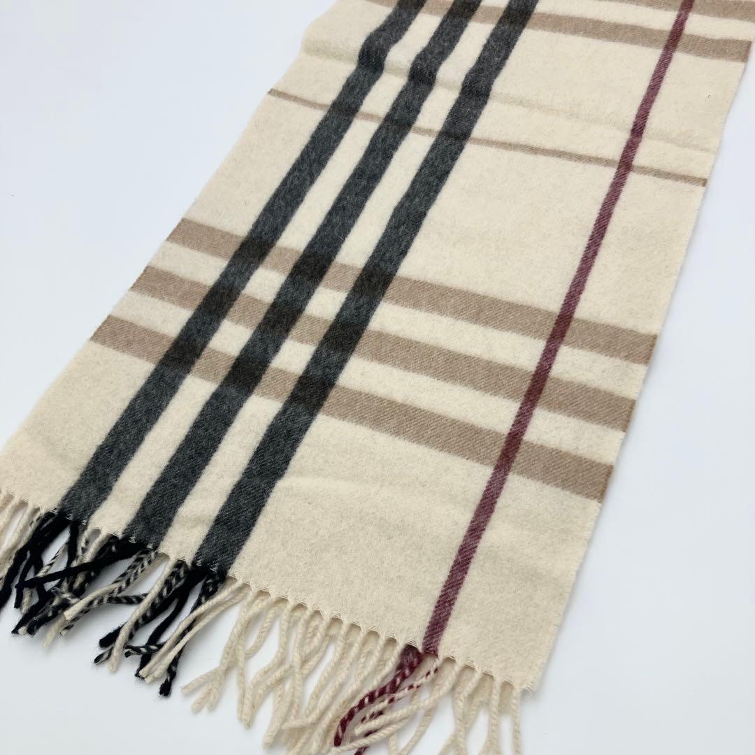 美品 バーバリー マフラー カシミヤ100% メガチェック ノバチェック 英国製