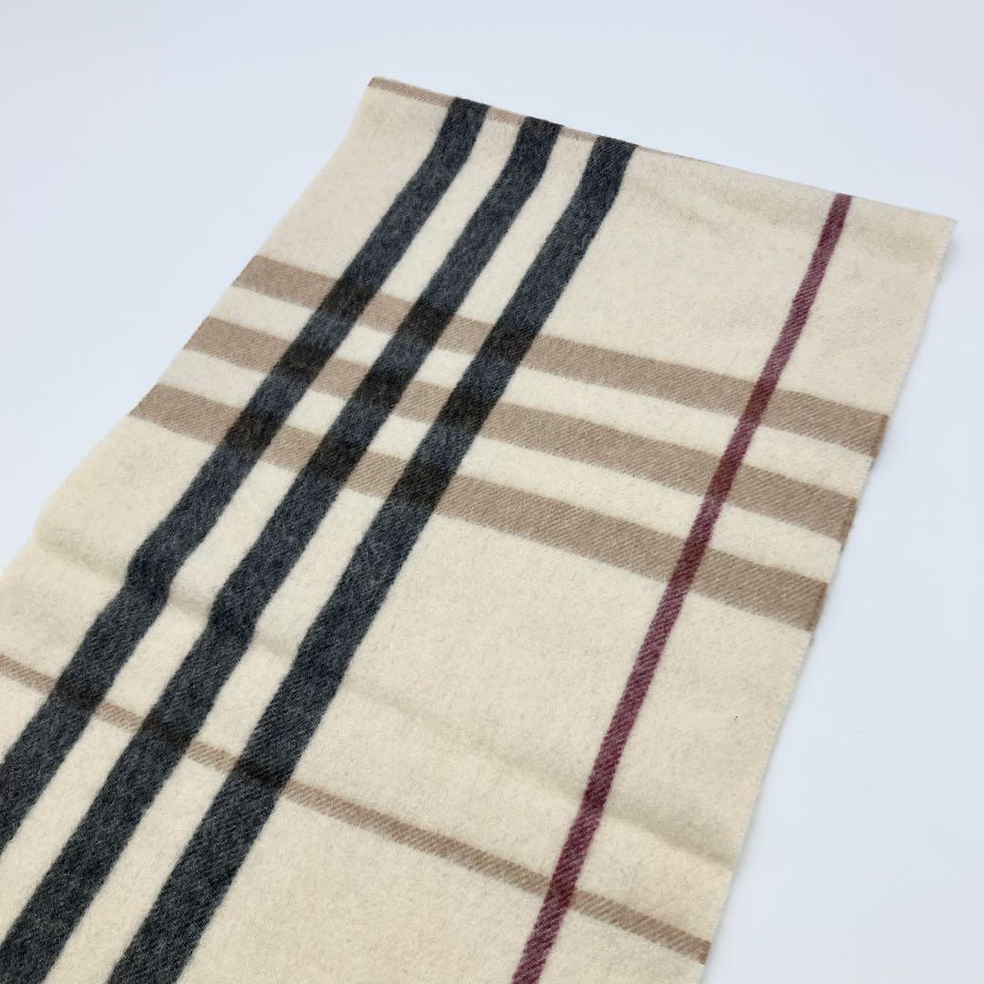 美品 バーバリー マフラー カシミヤ100% メガチェック ノバチェック 英国製