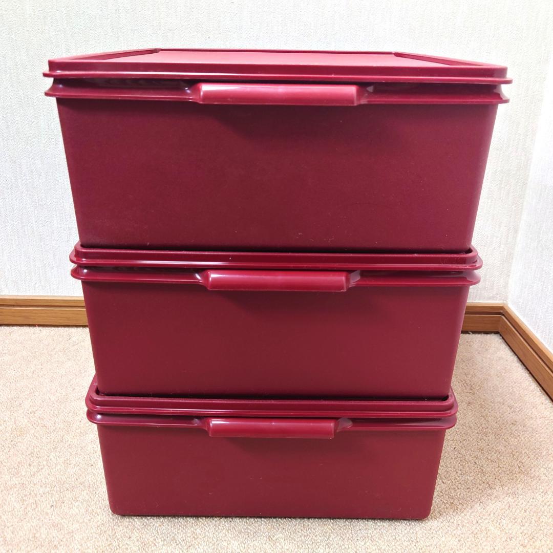 タッパーウェア スーパーケース レッド 6点セット　バラ売りOK