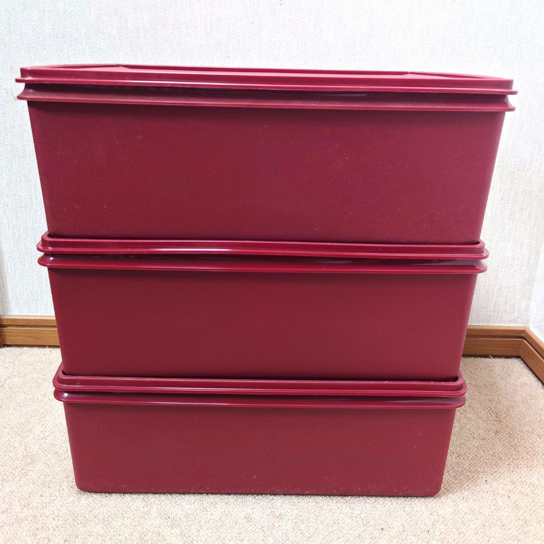 タッパーウェア スーパーケース レッド 6点セット　バラ売りOK