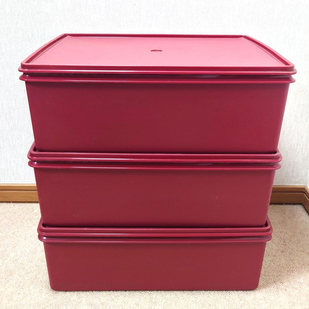 タッパーウェア スーパーケース レッド 6点セット　バラ売りOK