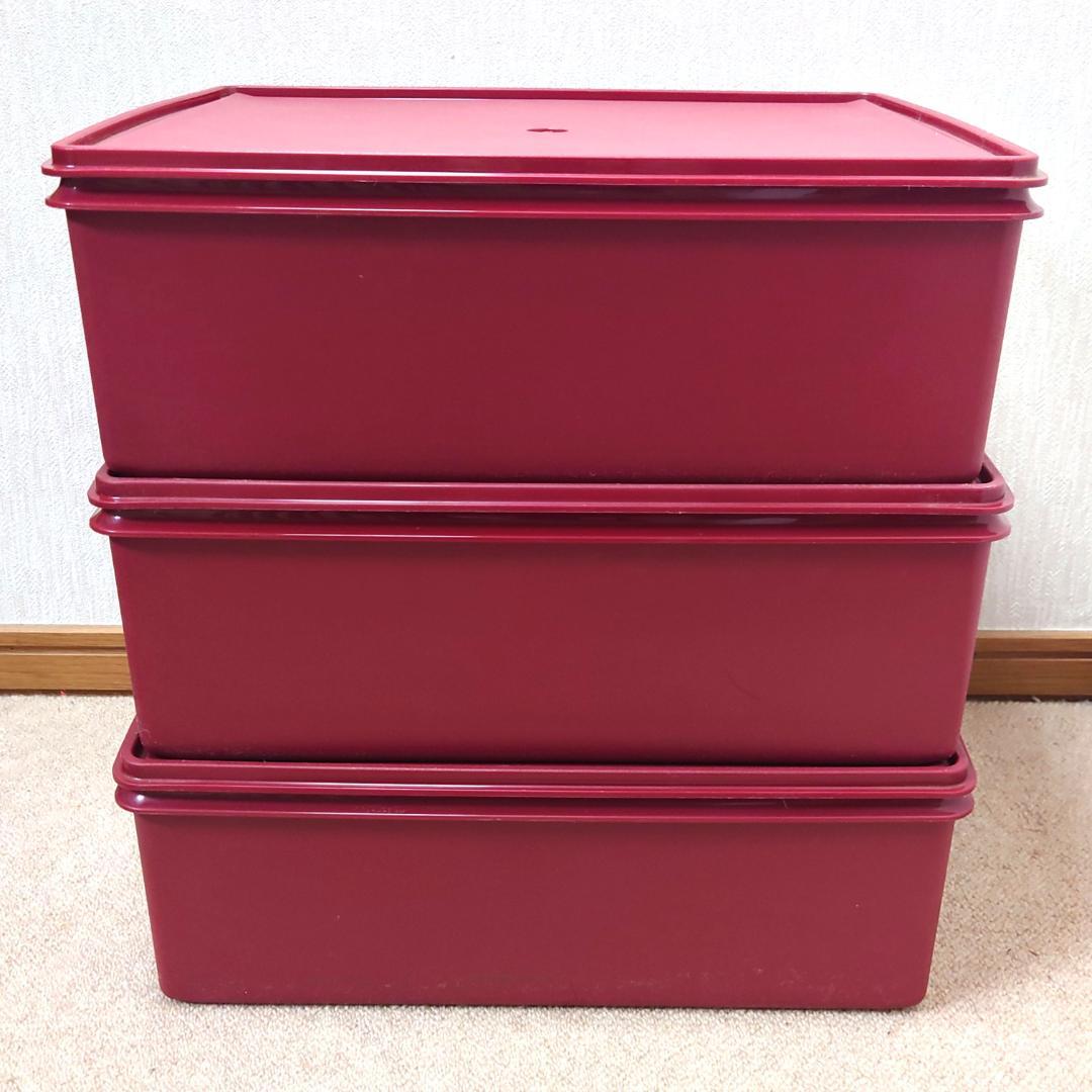 タッパーウェア スーパーケース レッド 6点セット　バラ売りOK