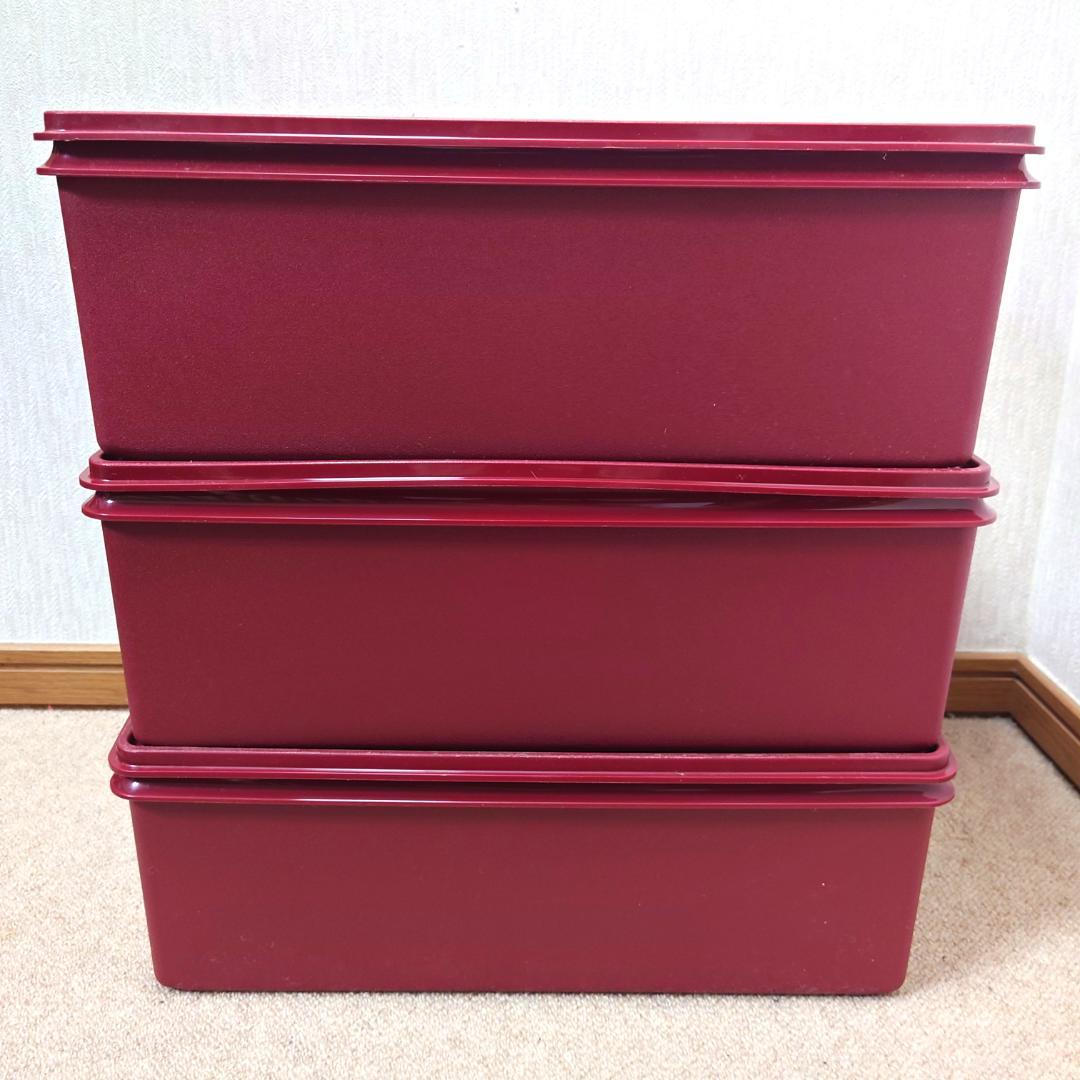 タッパーウェア スーパーケース レッド 6点セット　バラ売りOK